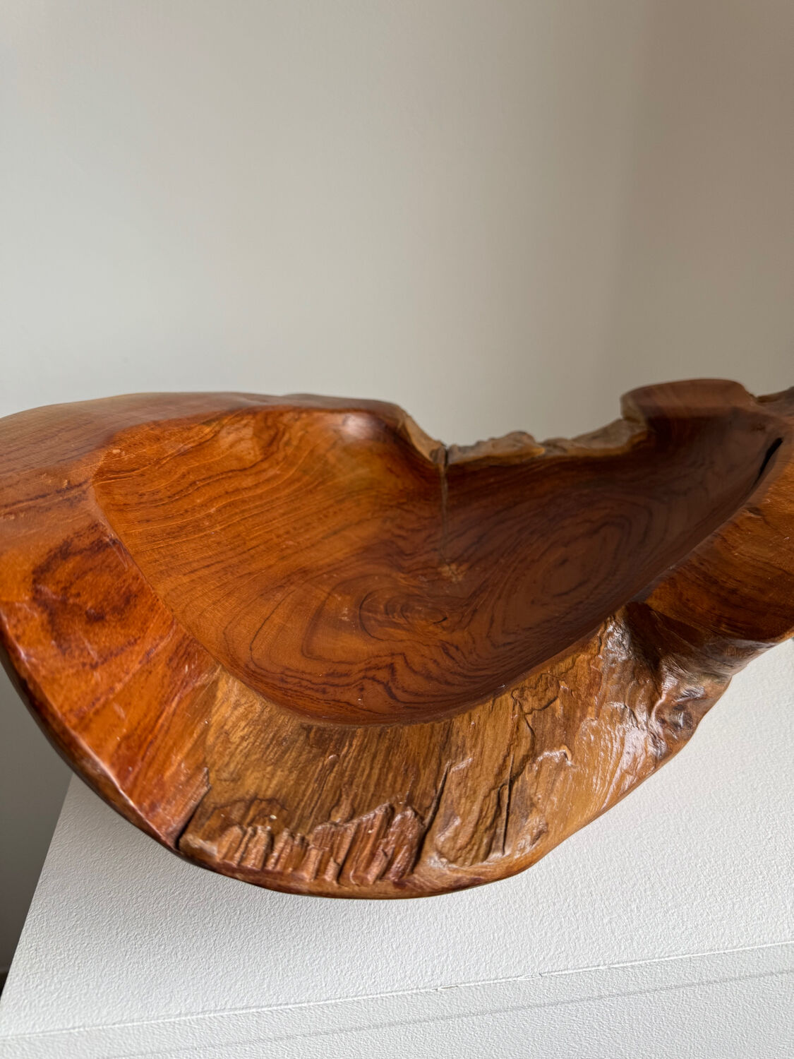 Organic Handcarved Large Teak Root Bowl
