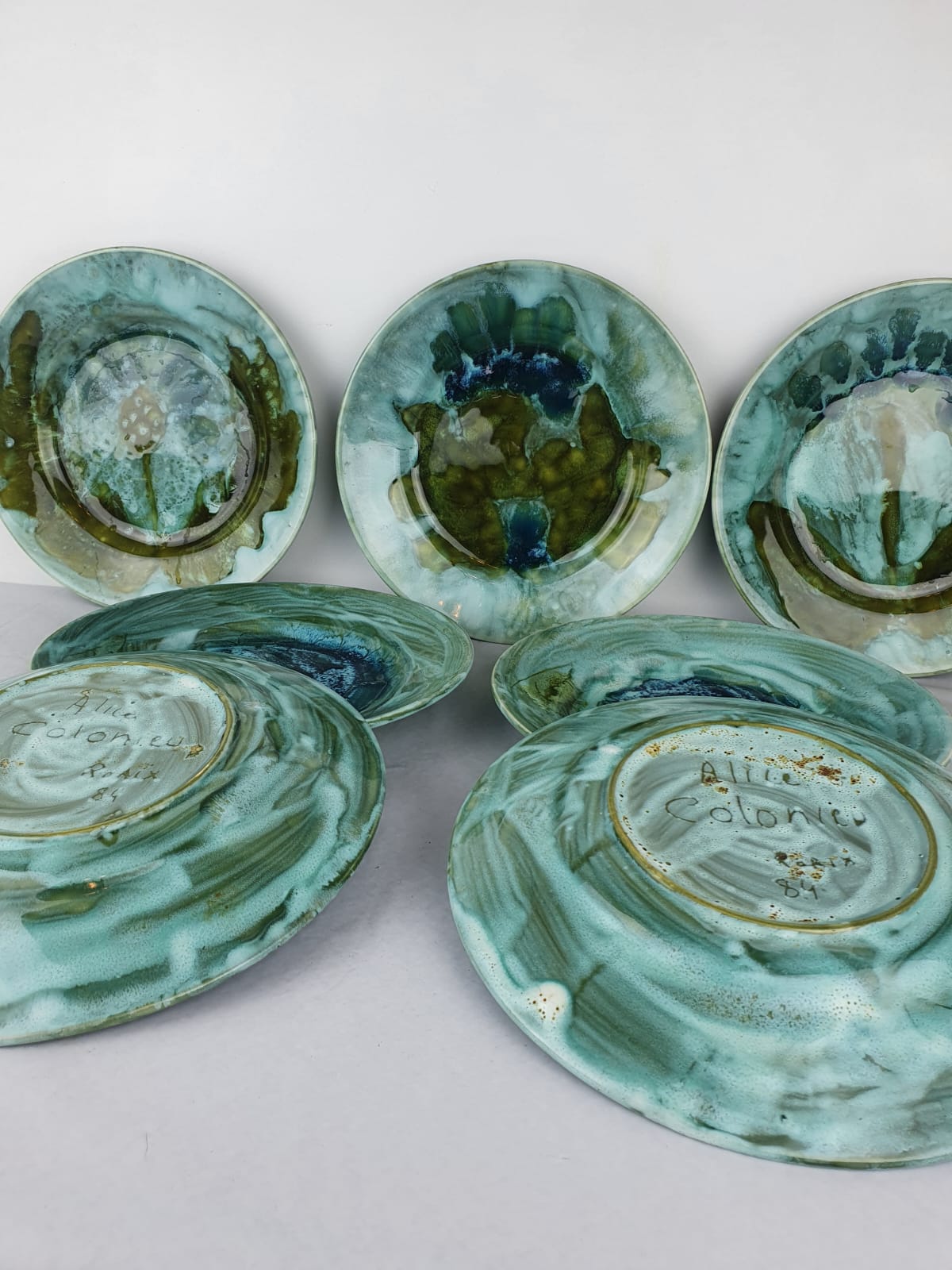 Series of 7 assietes by Alice Colonieu