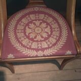Pair of light wood gondola chairs