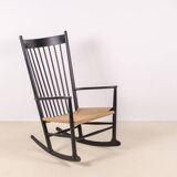 Hans J. Wegner J16 Black Rocking Chair, 1969 FDB