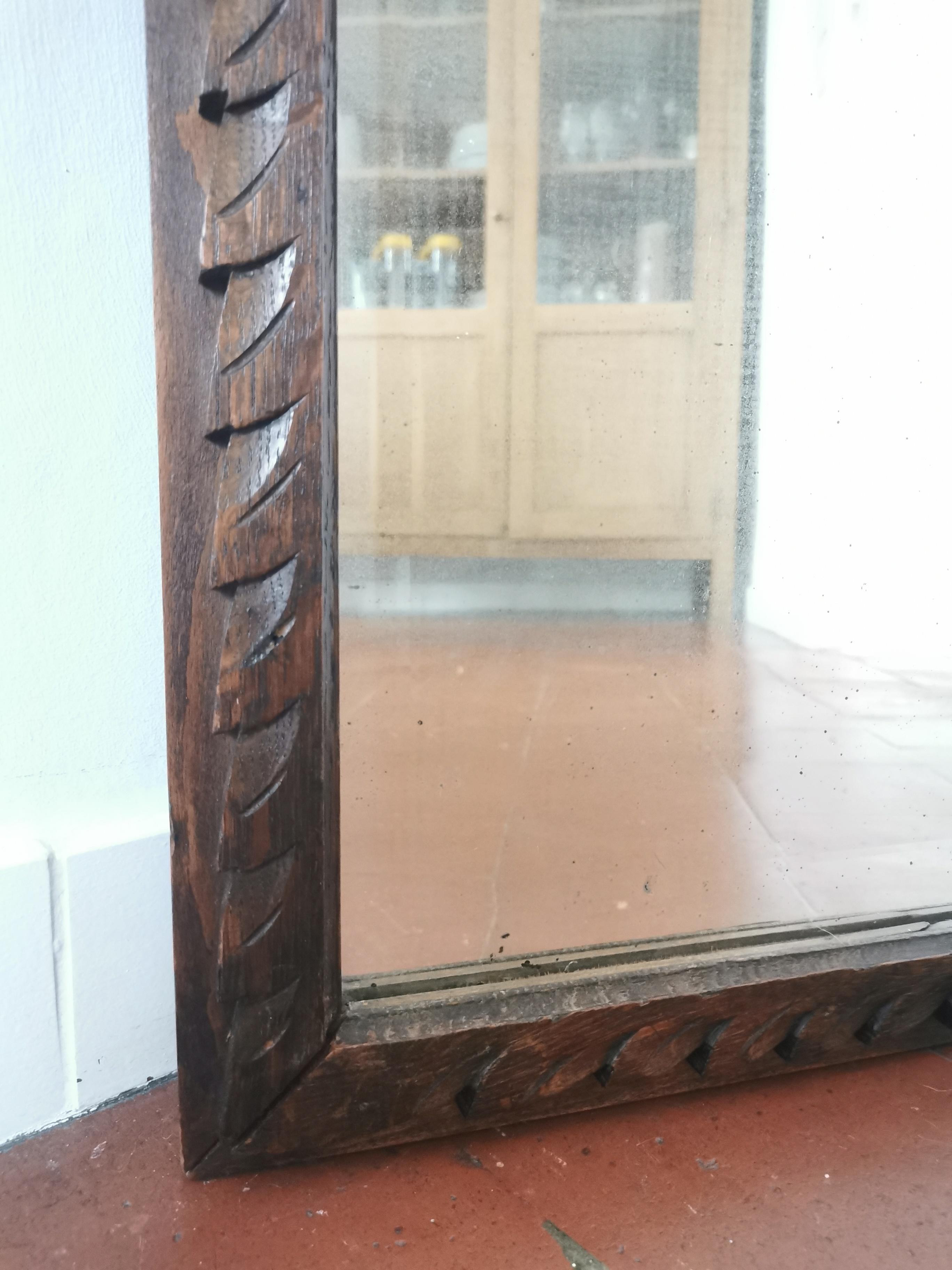 Wooden mirror 74 x 55 cm