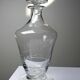 Small antique decanter in engraved Bohemian crystal, early 20th century.