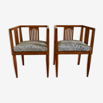 Pair of mahogany armchairs from the 1920s