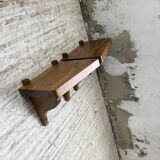 Pair of modernist constructivist wall-mounted bedside tables