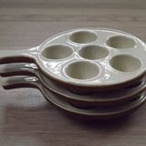 Set de 3 pots à escargots à 6 avec poignée 4616