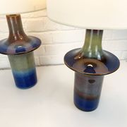 Pair of Einar Johansen ceramic table lamps, Soholm, Denmark, 1960s, Space Age