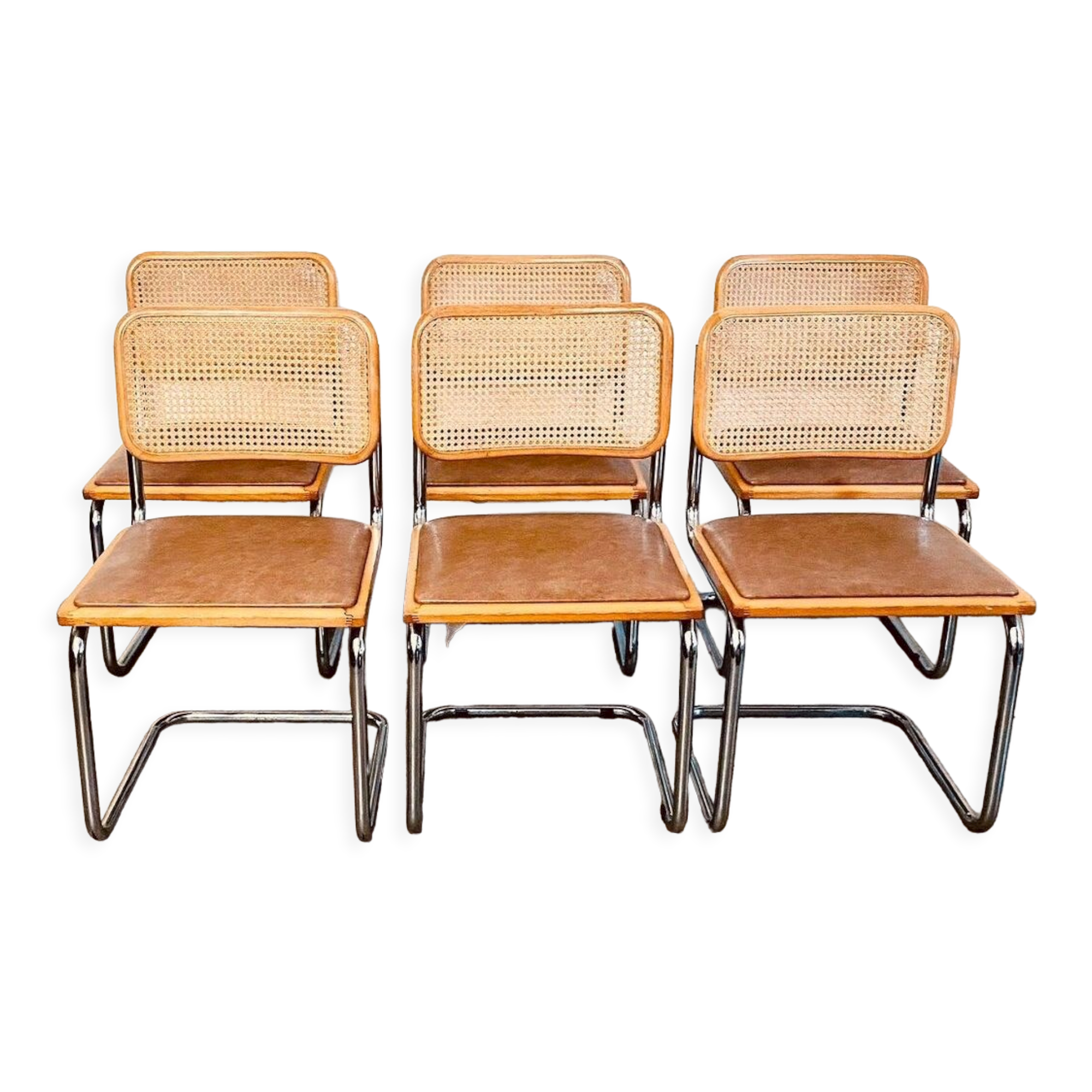 6 chaises B32 Marcel Breuer