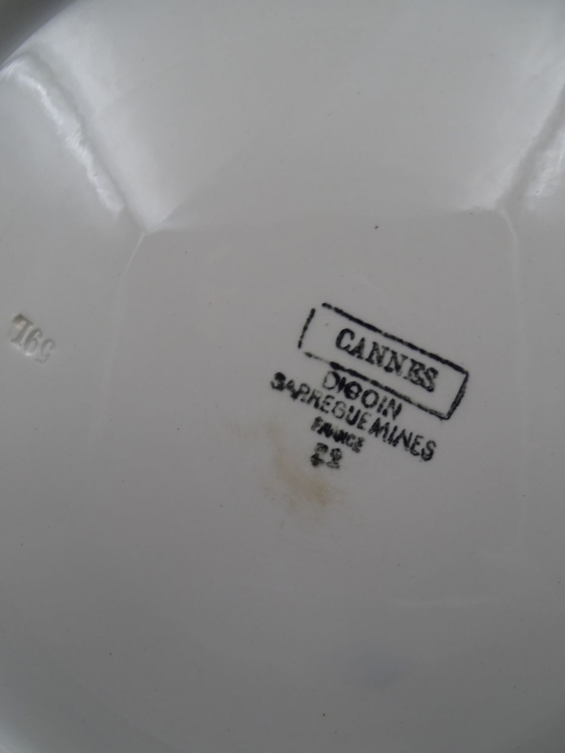 Digoin earthenware pie dish - Sarreguemines- Model Cannes - Rose decoration - circa 1940