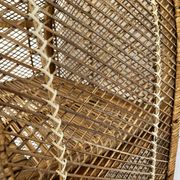 wicker bookshelf