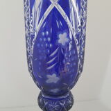 Vase bleu cristallery of lorraine - large model