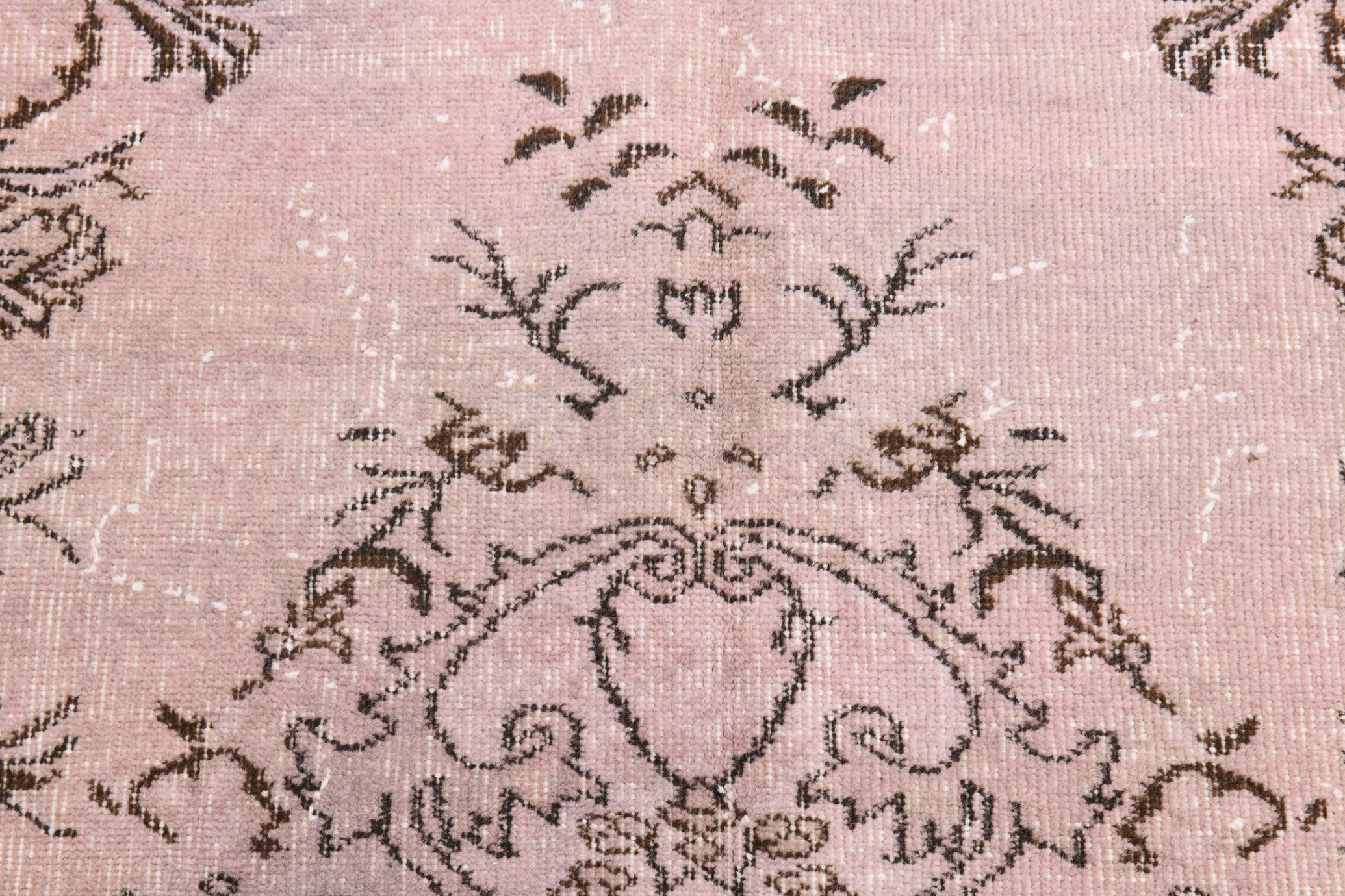 5x9 Light Pink Handmade Wool Turkish Rug 266x157Cm