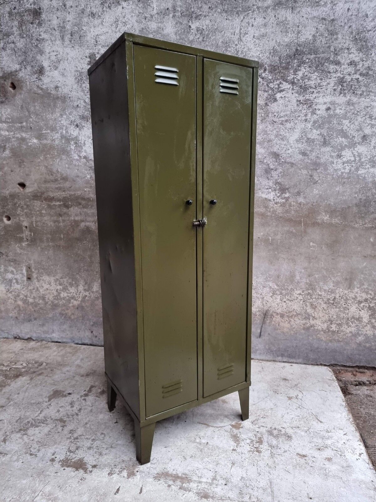 Industrial locker army green wardrobe