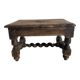 Tabouret bas ancien brodeuse en bois tourné
