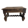 Tabouret bas ancien brodeuse en bois tourné