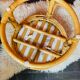 Pouf in rattan and bamboo natural color 70s.