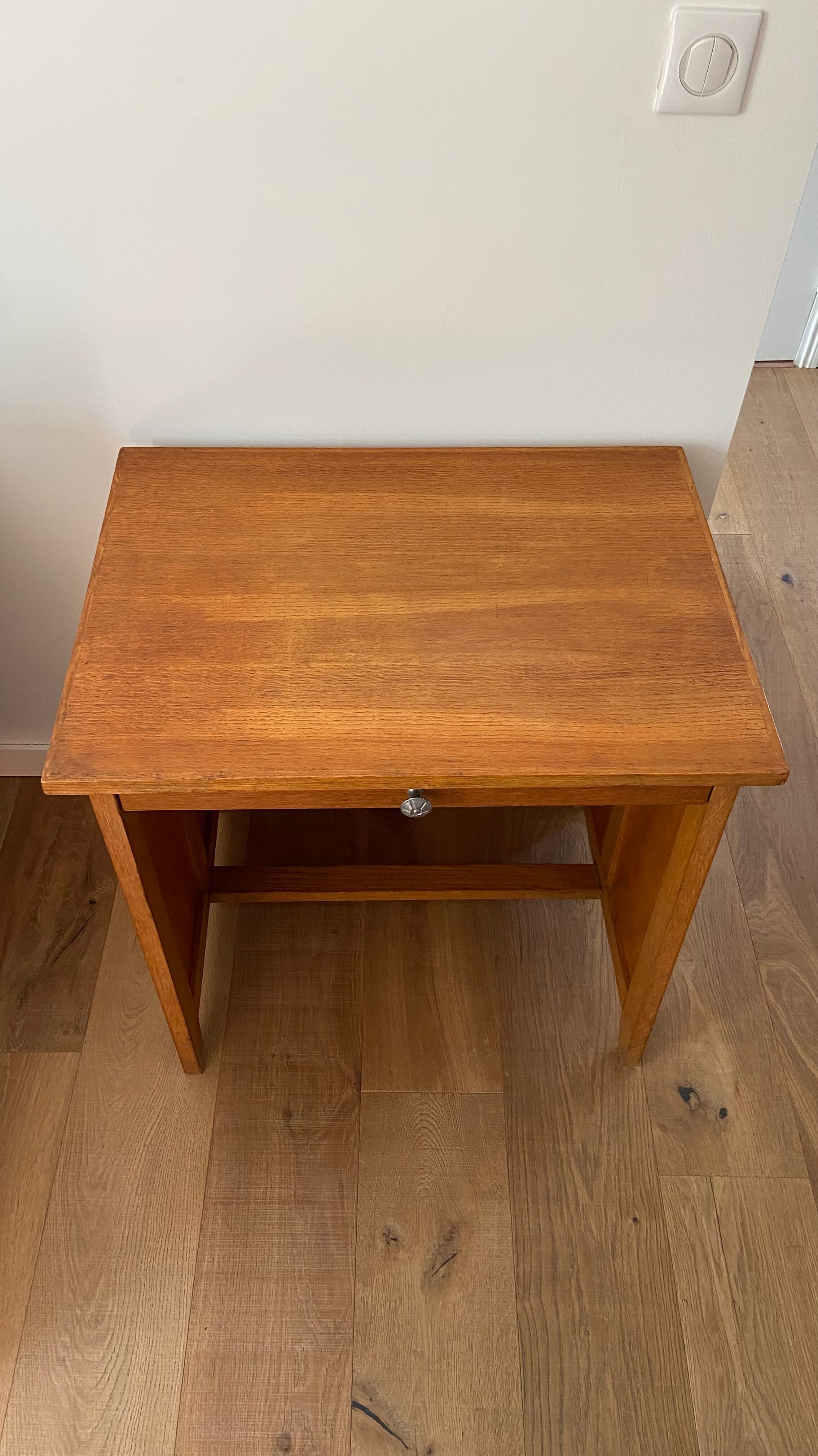 1950s vintage children's desk in light oak