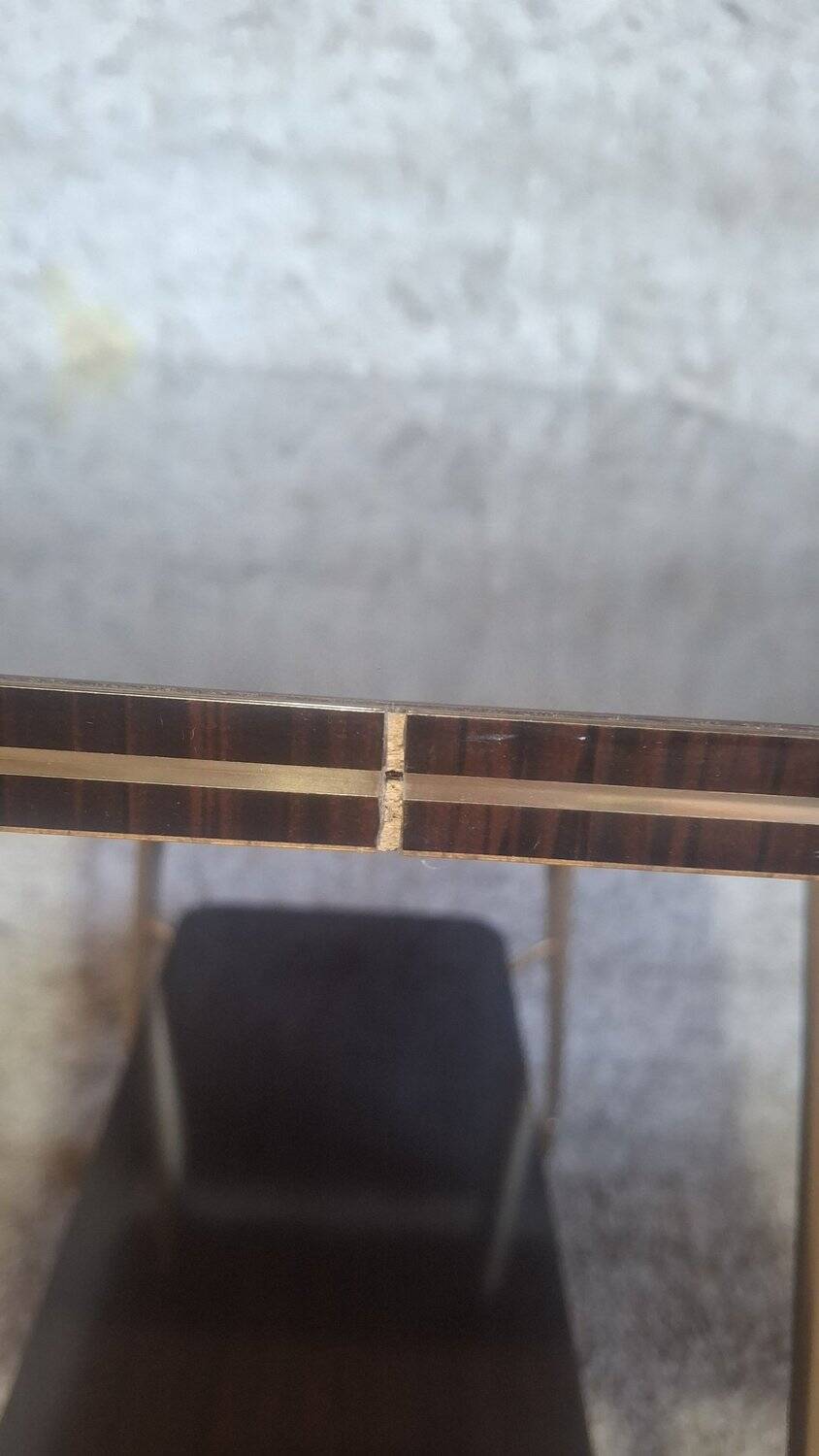 Desserte en laiton et formica annees 50/60