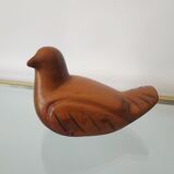 turned wooden bird