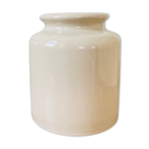 Beige enamelled sandstone pot