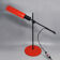 1970s Red Table Lamp by Veneta Lumi. Made in Italy