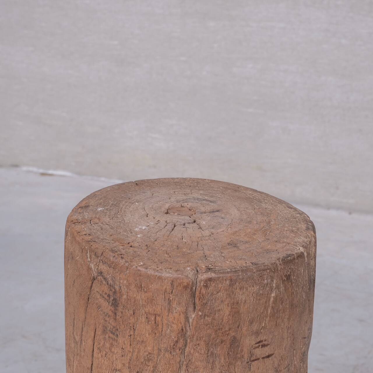 Antique Wooden Tree Trunk Pedestal