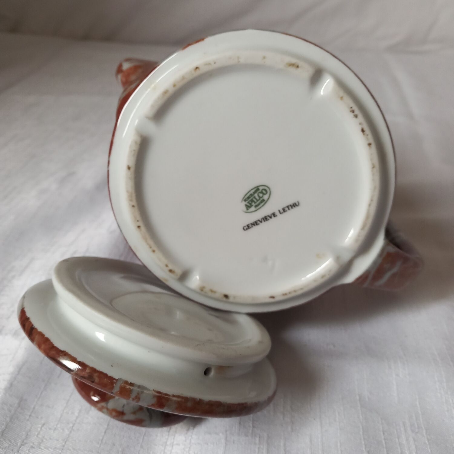 Teapot Geneviève Lethu porcelain Apilco