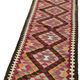 Turkish Handwoven Vintage Herki Kilim 88 cm x 407 cm
