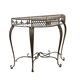 Old iron console painted with tin decorations, 20th century.