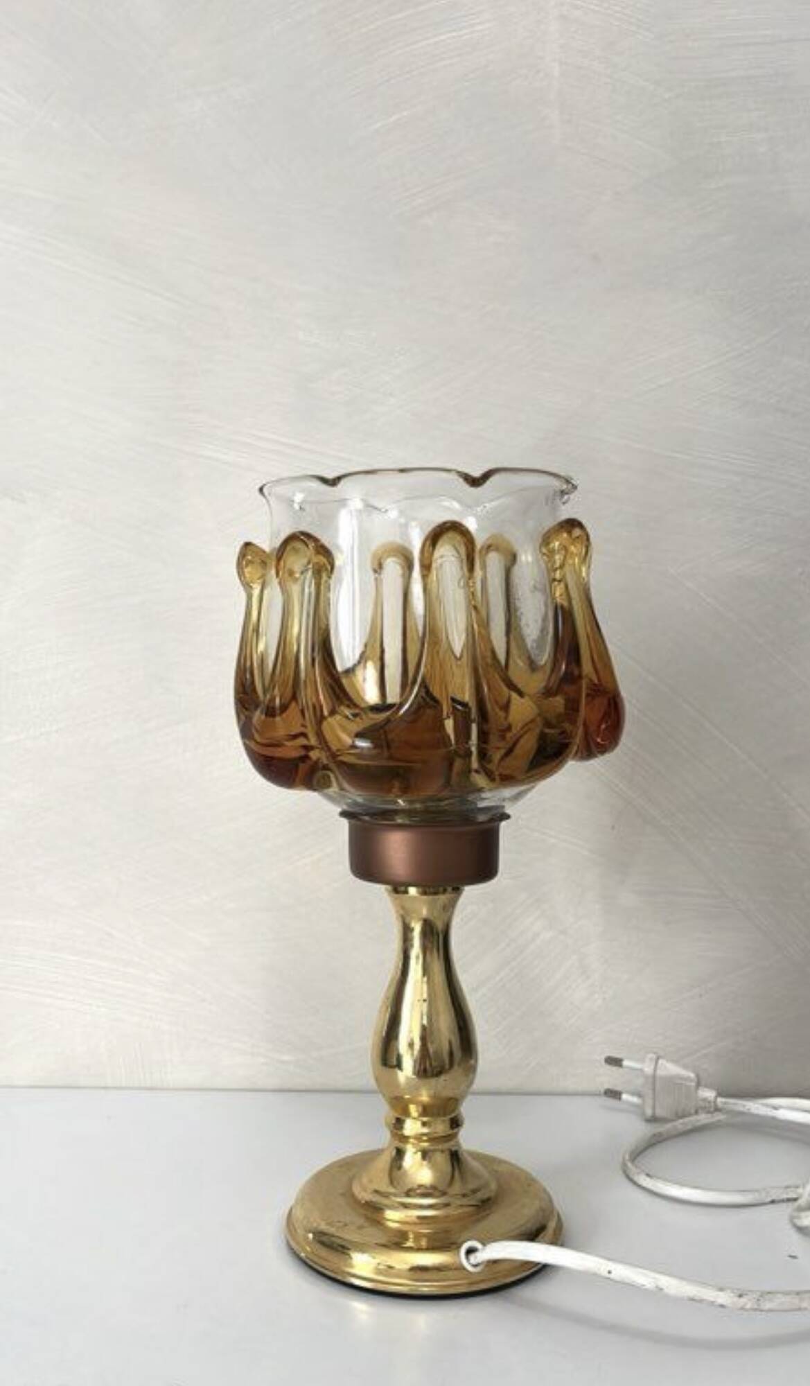 Vintage glass lamp Oberglas, Austria 1970s