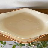 Large antique sauceboat in Longchamp earthenware.