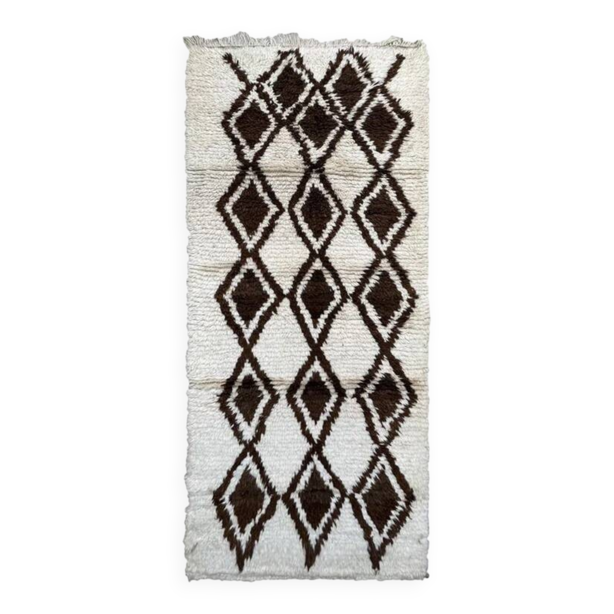 Moroccan Berber runner rug pure wool 250cmx150cm