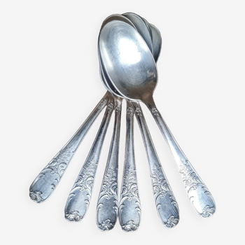 6 silver-plated soup spoons, 84gr, 1940