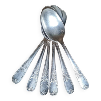 6 cuillères à soupe plaquée argent, 84gr, 1940