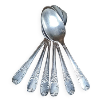 6 silver-plated soup spoons, 84gr, 1940