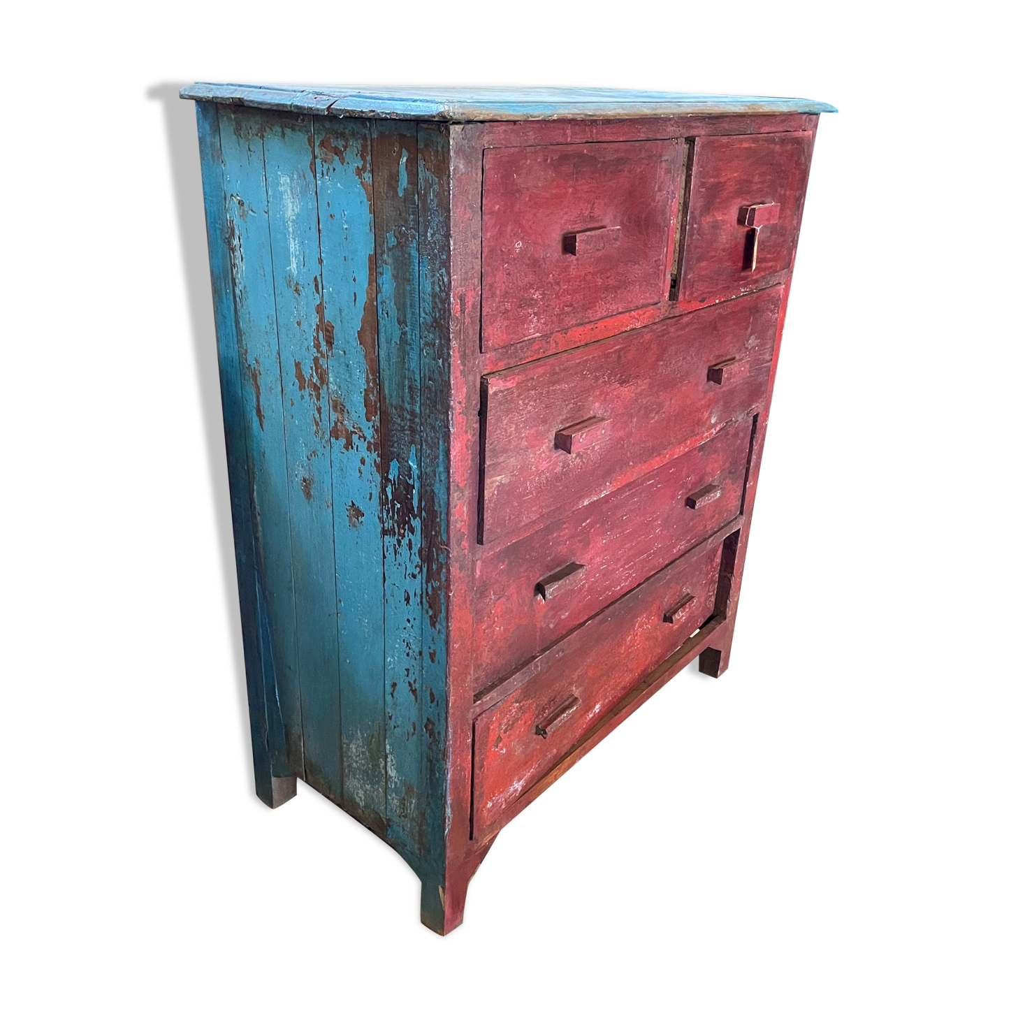 Antique teak chest of drawers