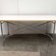 Minimalist chrome table for office or dining room by Egon Eiermann for Wieland.