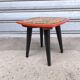 Tabouret Khokhloma en bois 1960