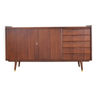 Mid-Century German Walnut Sideboard from Möbelhaus Alfred Hübner, 1960s.