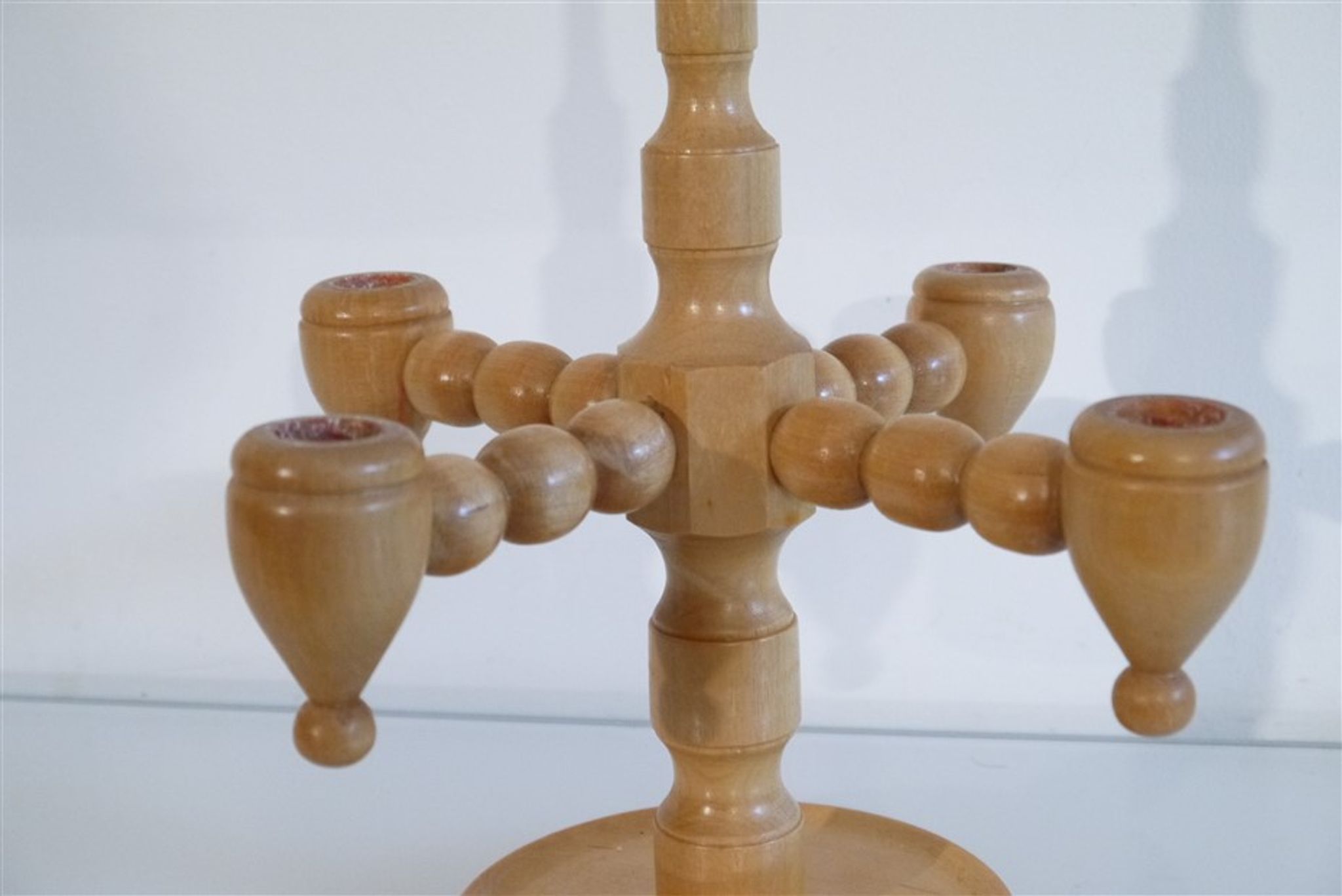 Chandelier vintage scandinave en bois