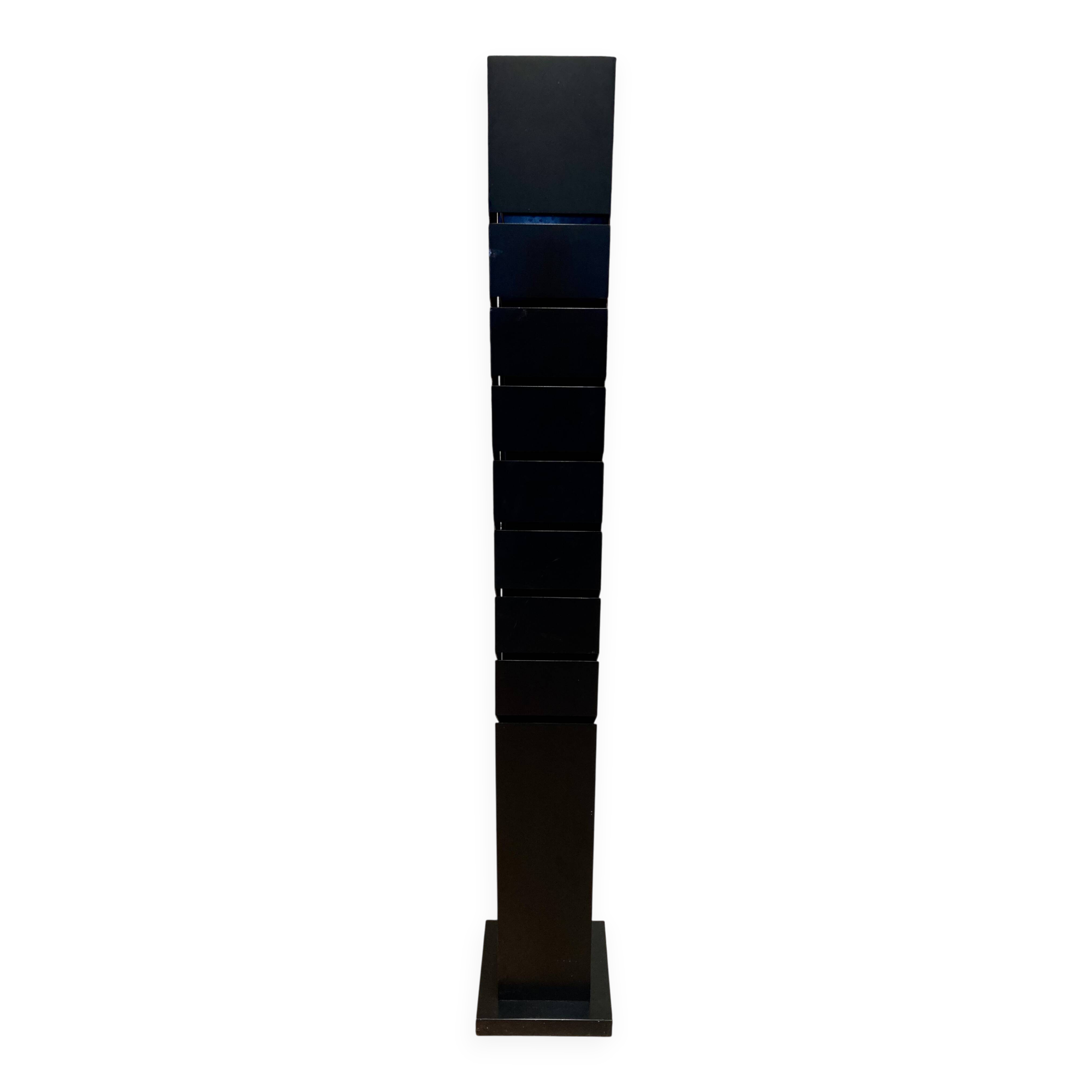 Black steel designer floor lamp 195 CM.