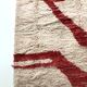 Moroccan Berber carpet Boujaad red and ecru 2,41 x 1.35 m