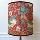 Bird and flower lampshade, William Morris style