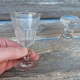 Set of 2 crystal antique foot glasses for liqueur