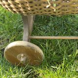 Wicker doll pram