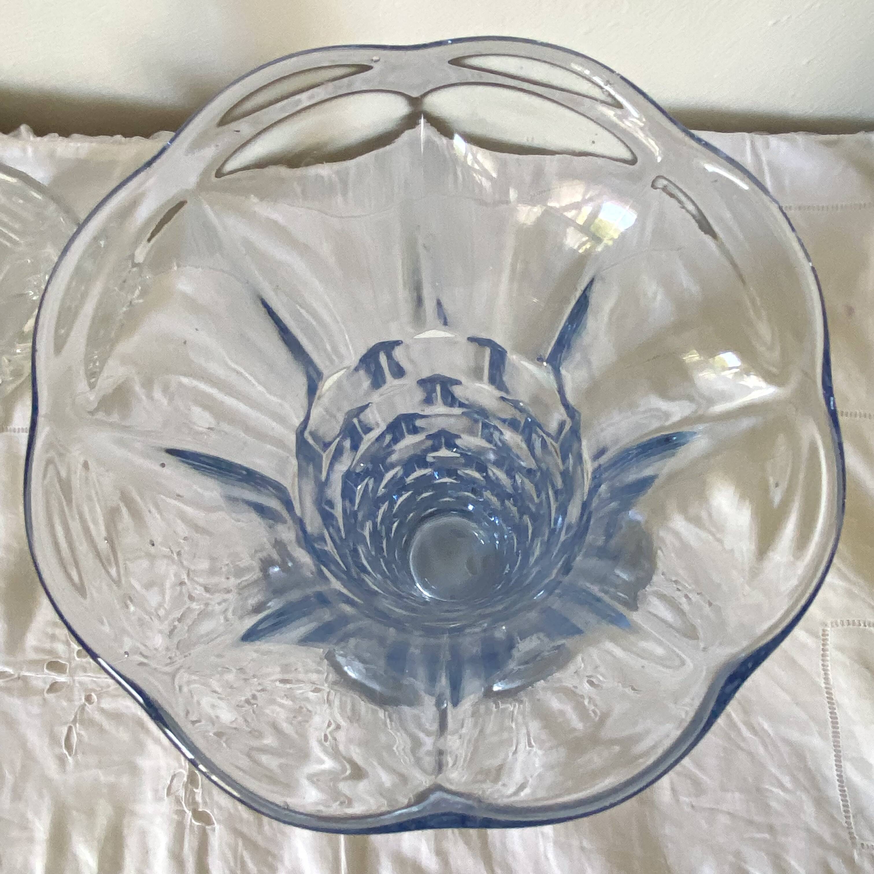 Art Deco blue glass vase