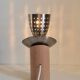 Lampe de créateur bois inox