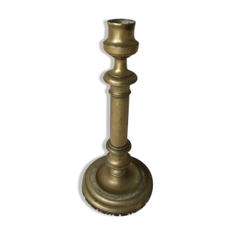 Golden brass candlestick