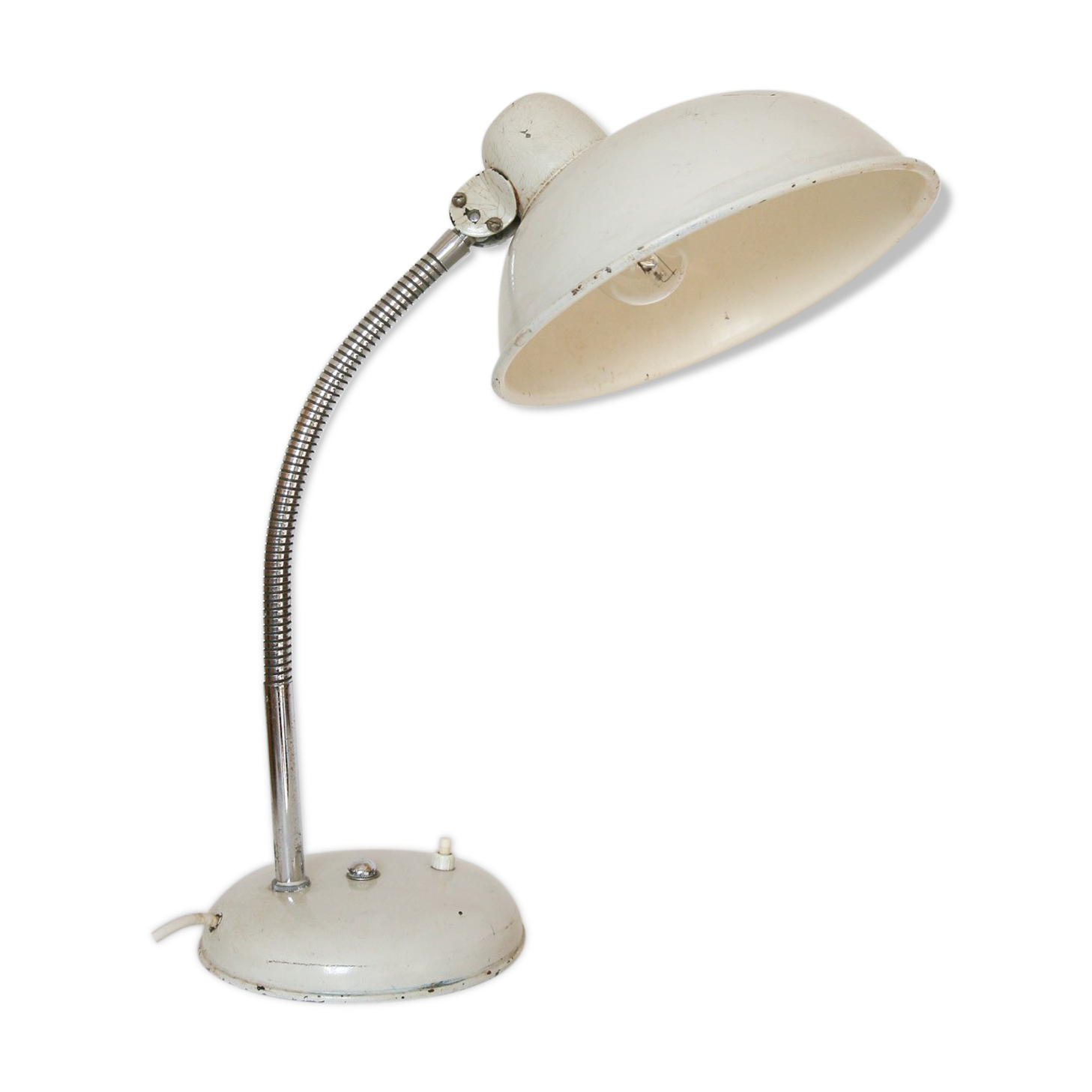 Vintage Industrial Gooseneck Table Lamp, 1940s