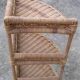 Corner Wicker rattan 60 - 70s shelf