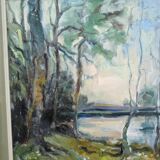 Astri Ekengren-Larsson, Swedish Modern Landscape, 1960s, Oil on Panel, Framed